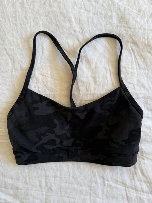 Lululemon Flow Y Bra *Nulu Incognito Camo Multi Grey US4/ UK8