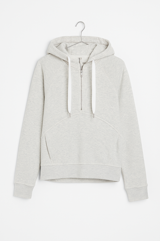 Lululemon Catch A Moment Soft Hoodie Heathered Light Ivory / Light Ivory US4/ UK8
