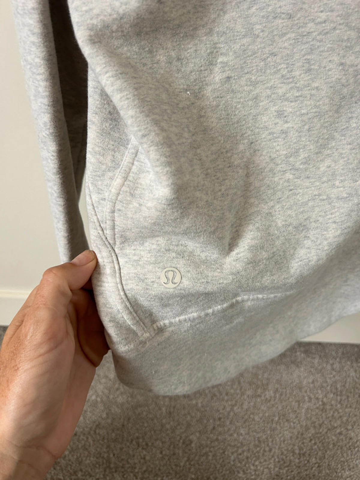 Lululemon Catch A Moment Soft Hoodie Heathered Light Ivory / Light Ivory US4/ UK8