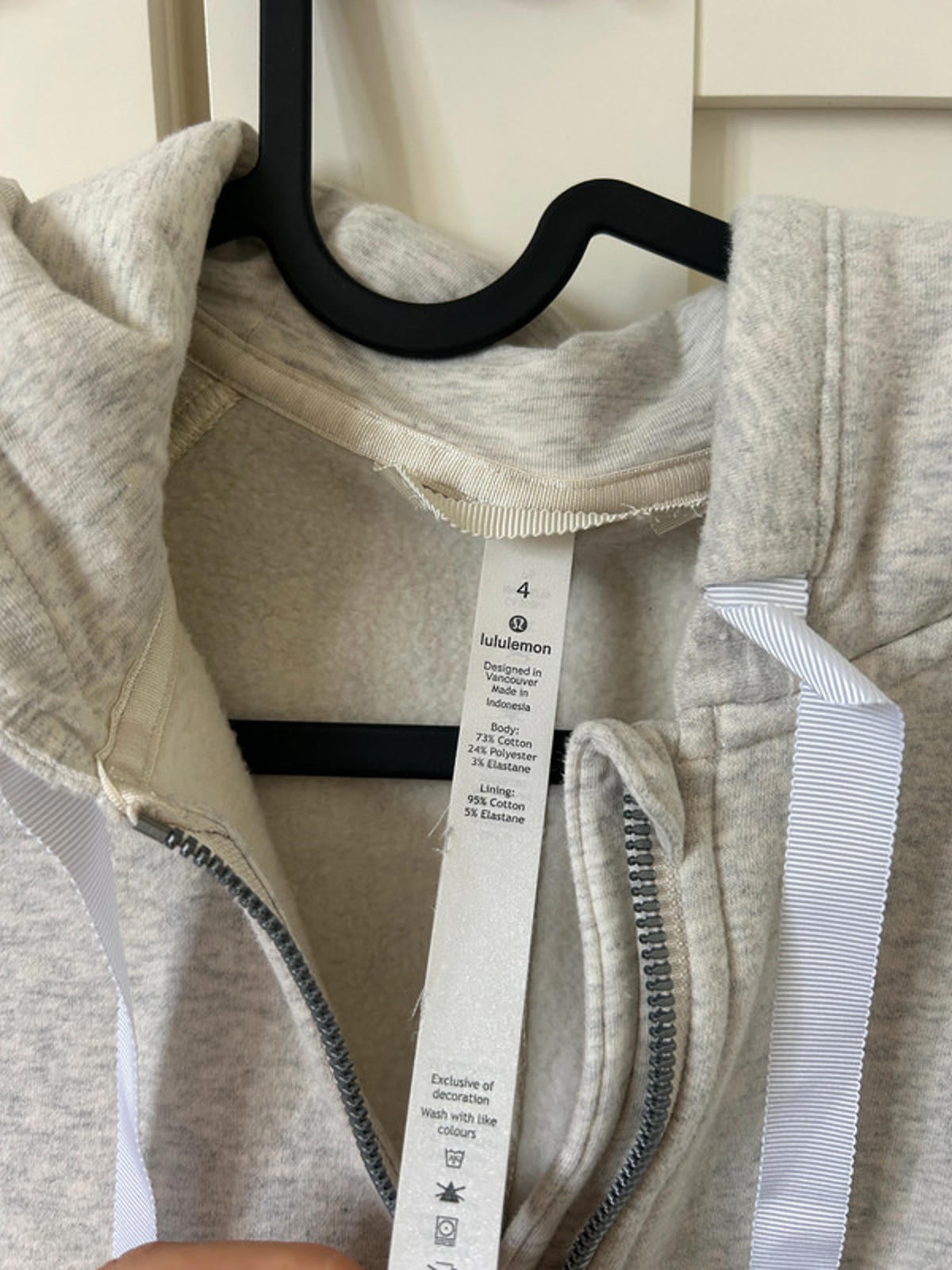 Lululemon Catch A Moment Soft Hoodie Heathered Light Ivory / Light Ivory US4/ UK8