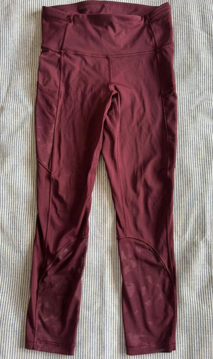 Lululemon Fast and Free Crop Leggings 23" *Mesh