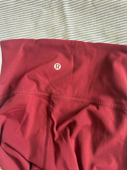 Lululemon Woman’s Take A Hint 7/8 Tight *25" Deep Rouge Size US4/ UK8