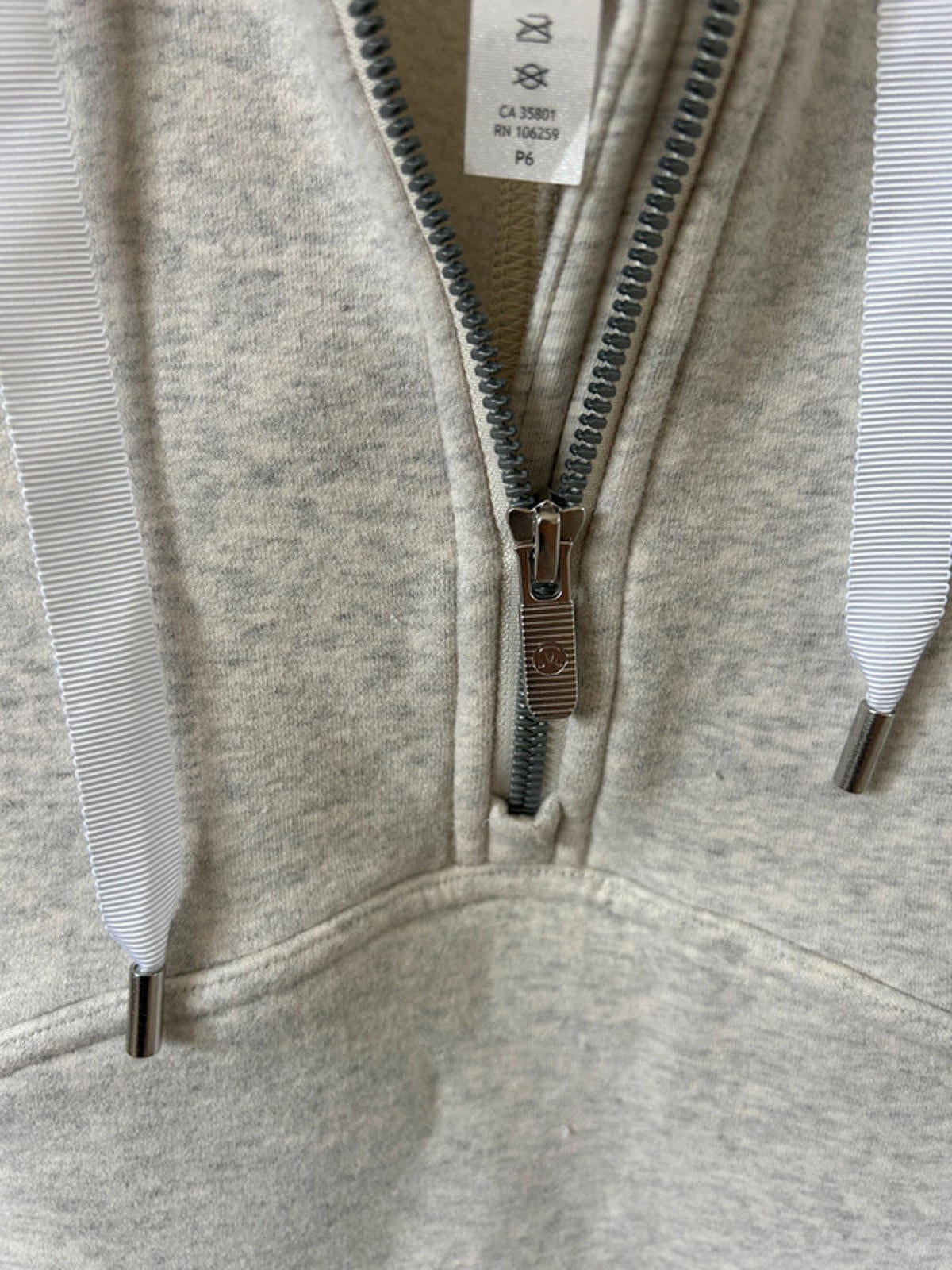 Lululemon Catch A Moment Soft Hoodie Heathered Light Ivory / Light Ivory US4/ UK8