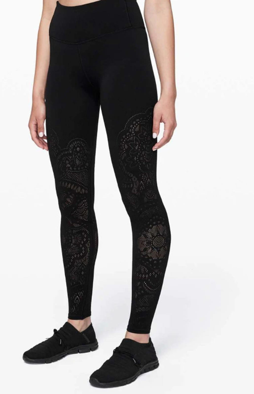 Lululemon Reveal Tight *Zen Expression Black US4 / UK8