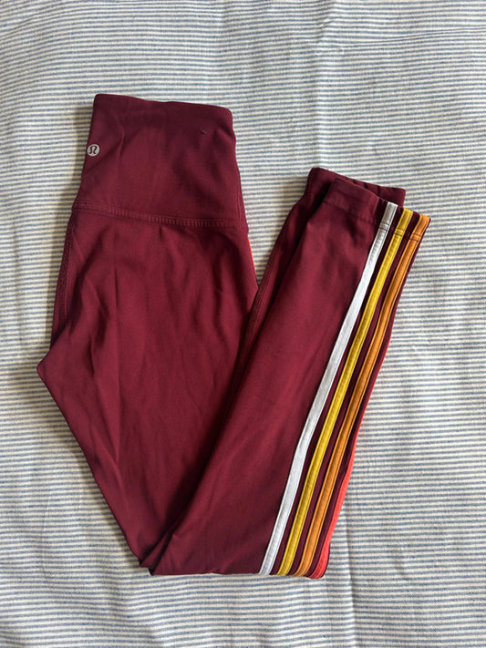 Lululemon Woman’s Take A Hint 7/8 Tight *25" Deep Rouge Size US4/ UK8