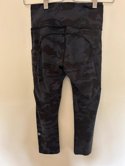 Lululemon Fast and Free Crop II 19" *Non-Reflective Incognito Camo Multi Grey US4/ UK8