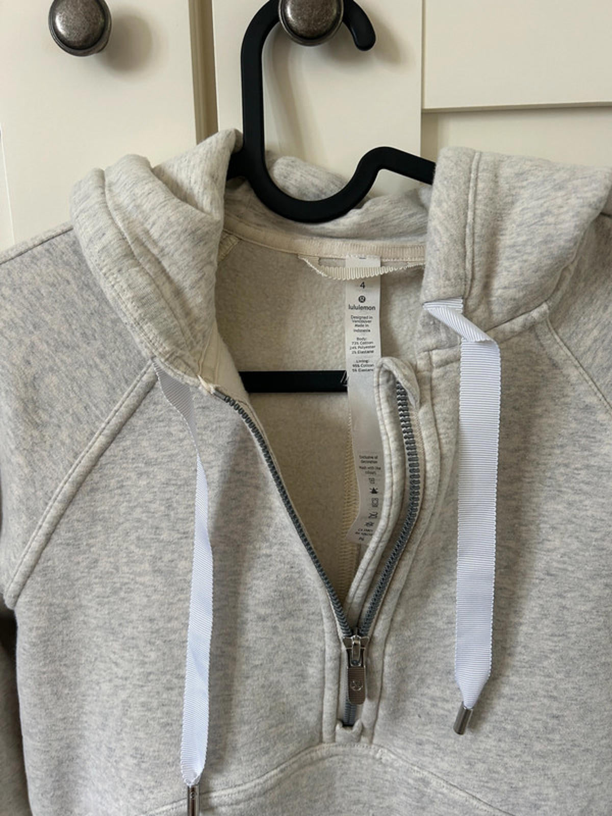 Lululemon Catch A Moment Soft Hoodie Heathered Light Ivory / Light Ivory US4/ UK8